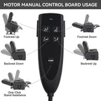 Fauteuil inclinable releveur motorisé bimoteur en métal et similicuir avec chauffage et massage 94,2 cm L x 94,2 cm P