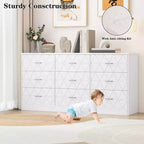 Commode 9 tiroirs en MDF 160 cm (63"L)