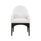 Chaise de salle à manger avec accoudoirs, en contreplaqué et tissu, 23"L x 23"P x 35.5"H