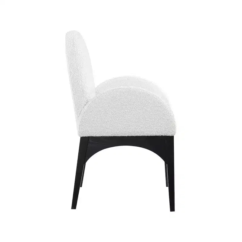 Plywood Linen Upholstered Dining Arm Chair 23"W x 23"D x 35.5"H