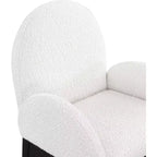 Chaise de salle à manger avec accoudoirs, en contreplaqué et tissu, 23"L x 23"P x 35.5"H