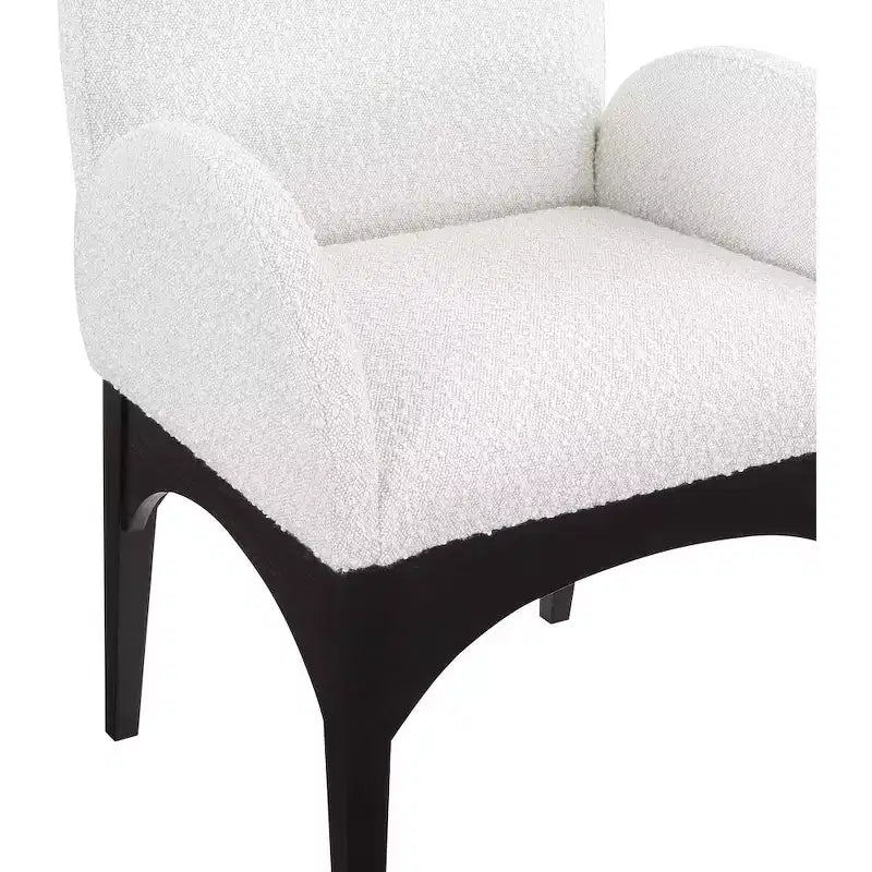 Plywood Linen Upholstered Dining Arm Chair 23"W x 23"D x 35.5"H