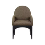 Chaise de salle à manger avec accoudoirs, en contreplaqué et tissu, 23"L x 23"P x 35.5"H