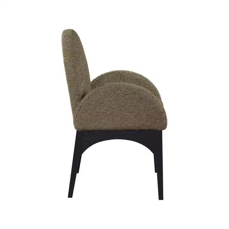Plywood Linen Upholstered Dining Arm Chair 23"W x 23"D x 35.5"H