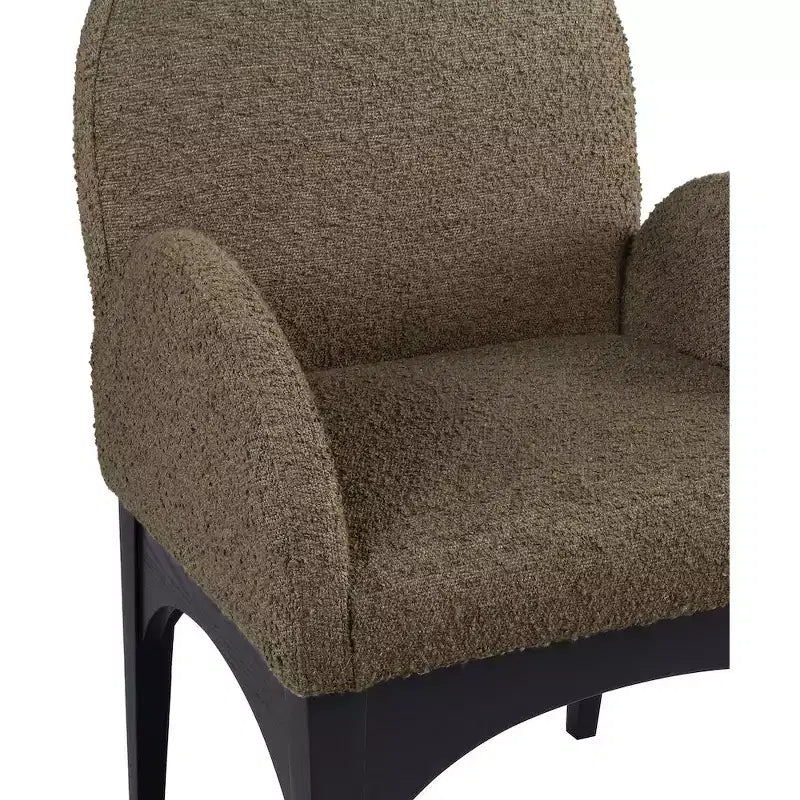 Plywood Linen Upholstered Dining Arm Chair 23"W x 23"D x 35.5"H