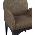Chaise de salle à manger avec accoudoirs, en contreplaqué et tissu, 23"L x 23"P x 35.5"H
