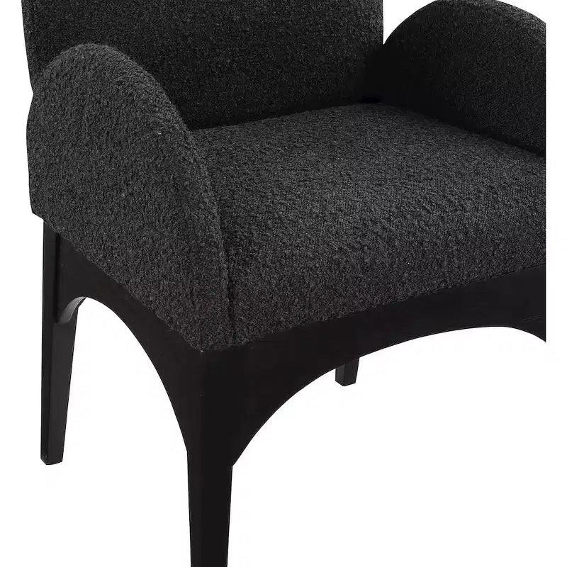 Plywood Linen Upholstered Dining Arm Chair 23"W x 23"D x 35.5"H