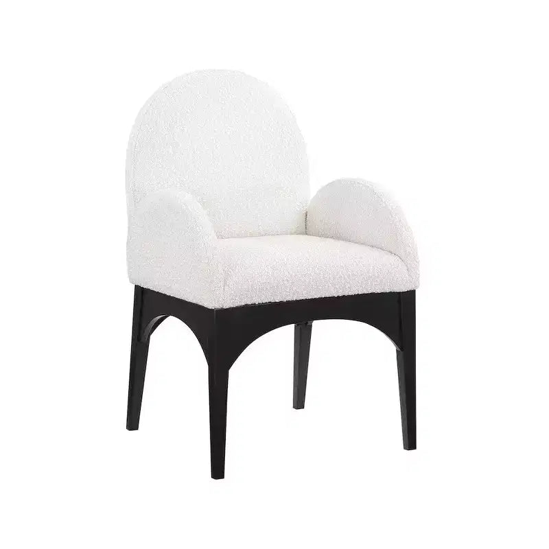 Plywood Linen Upholstered Dining Arm Chair 23"W x 23"D x 35.5"H