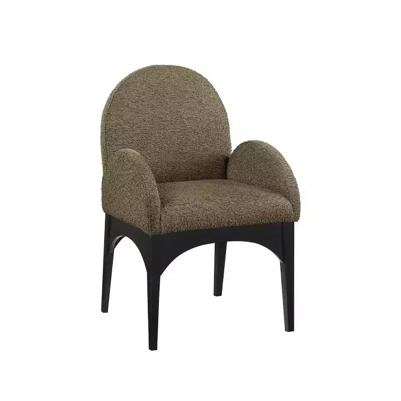Plywood Linen Upholstered Dining Arm Chair 23"W x 23"D x 35.5"H