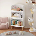 Bibliothèque pour enfants à 3 niveaux en pin MDF avec meuble de rangement 50 cm (L) x 24 cm (P) x 95 cm (H)