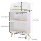 Bibliothèque pour enfants à 3 niveaux en pin MDF avec meuble de rangement 50 cm (L) x 24 cm (P) x 95 cm (H)