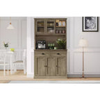 Meuble de cuisine à 5 portes en panneaux de particules avec support micro-ondes 100 cm (L) x 40 cm (P) x 180 cm (H)