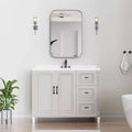 MDF Rectangular Bathroom Medicine Cabinet with Mirror 36"W x 24"H