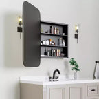 Armoire de toilette rectangulaire en MDF avec miroir 36"L x 24"H