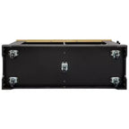 Îlot de cuisine roulant en MDF avec 6 tiroirs, abattant et poubelle coulissante 130 cm (l) x 75 cm (P) x 92 cm (H)