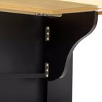 Îlot de cuisine roulant en MDF avec 6 tiroirs, abattant et poubelle coulissante 130 cm (l) x 75 cm (P) x 92 cm (H)