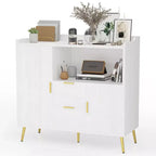 Meuble de rangement pour micro-ondes en MDF avec 2 portes et 2 tiroirs 100 cm (L) x 40 cm (P) x 95 cm (H)