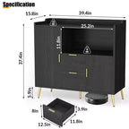 Meuble de rangement pour micro-ondes en MDF avec 2 portes et 2 tiroirs 100 cm (L) x 40 cm (P) x 95 cm (H)
