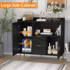 Meuble de rangement pour micro-ondes en MDF avec 2 portes et 2 tiroirs 100 cm (L) x 40 cm (P) x 95 cm (H)