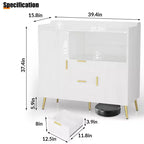 Meuble de rangement pour micro-ondes en MDF avec 2 portes et 2 tiroirs 100 cm (L) x 40 cm (P) x 95 cm (H)