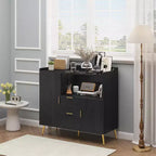 40 Microwave Cabinet, Kichen Buffet Sideboard, Storage Cabinet, Coffee Bar Cabinet with Adjustable Shelves, 2 Drawers, and 2 Doors, for Home