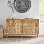 Christopher Knight Home Grimsley Acacia Wood Storage Sideboard with Shelves and 2 Doors