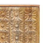 Buffet de rangement 2 portes en bois de manguier et acacia 47"L x 16"P x 26,5"H