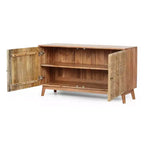 Buffet de rangement 2 portes en bois de manguier et acacia 47"L x 16"P x 26,5"H