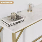 Console en bois et métal avec ports USB et prises de courant intégrés