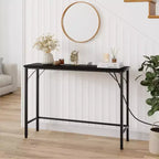Console en bois et métal avec ports USB et prises de courant intégrés