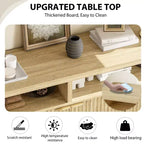 Buffet bahut 4 portes cannelé en MDF 167,1 cm (L) x 39,9 cm (P) x 75,4 cm (H)