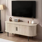 Meuble TV en MDF cannelé avec porte coulissante 55"L x 15,75"P x 21,65"H