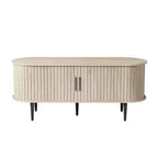 Meuble TV en MDF cannelé avec porte coulissante 55"L x 15,75"P x 21,65"H