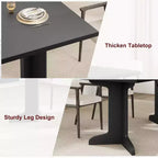Table de salle à manger rectangulaire en mélamine et fer 182,1 cm (L) x 81,5 cm (l) x 74,9 cm (H)