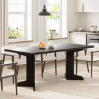 Table de salle à manger rectangulaire en mélamine et fer 182,1 cm (L) x 81,5 cm (l) x 74,9 cm (H)