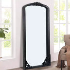 Miroir pleine longueur en bois massif avec arche, 69 cm L x 170 cm H