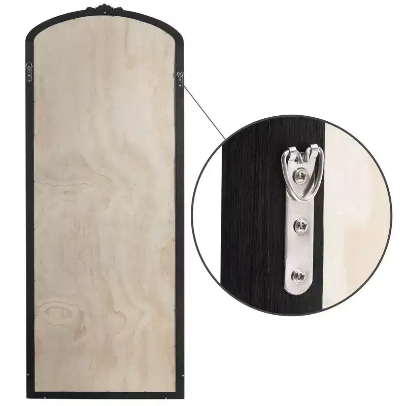 Solid Wood Arched Full Length Floor Mirror 27"W x 67"H