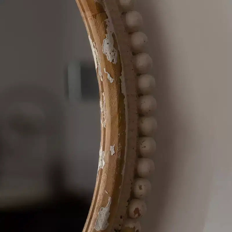 MDF Frame Arched Freestanding Wall Mirror 30.91"H