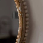 Miroir mural autoportant arqué avec cadre en MDF de 78,5 cm de hauteur