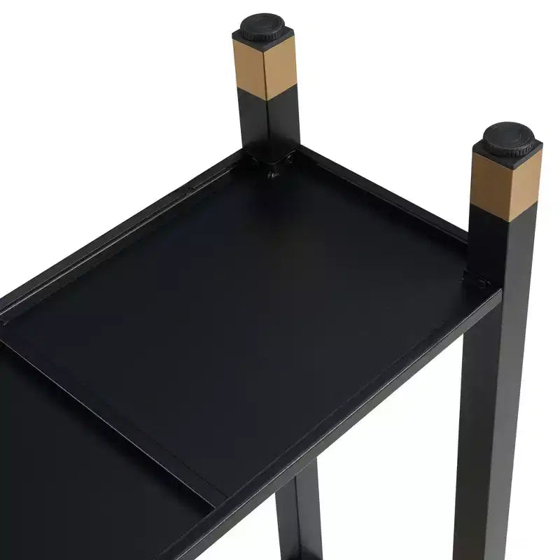 Tempered Glass Metal Frame 2-Tier Console Table 40.94"W x 12.17"D x 32"H