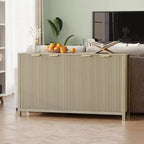 Vaisselier en MDF cannelé à 4 portes de 140 cm (L) x 39 cm (P) x 83 cm (H)