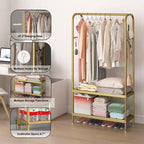 Portant à vêtements autoportant en métal 80 cm (L) x 33 cm (P) x 172 cm (H)