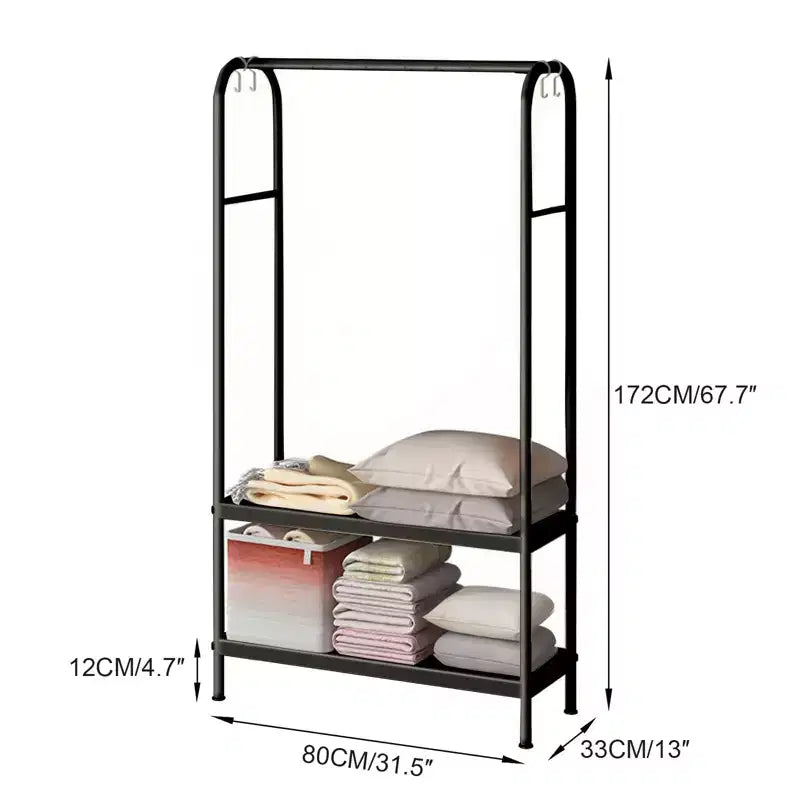Metal Freestanding Garment Rack 31.5"W x 13"D x 67.7"H