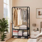 Portant à vêtements autoportant en métal 80 cm (L) x 33 cm (P) x 172 cm (H)