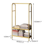 Portant à vêtements autoportant en métal 80 cm (L) x 33 cm (P) x 172 cm (H)