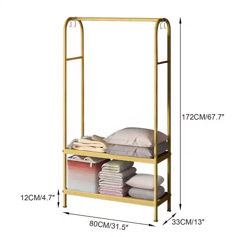 Metal Freestanding Garment Rack 31.5"W x 13"D x 67.7"H